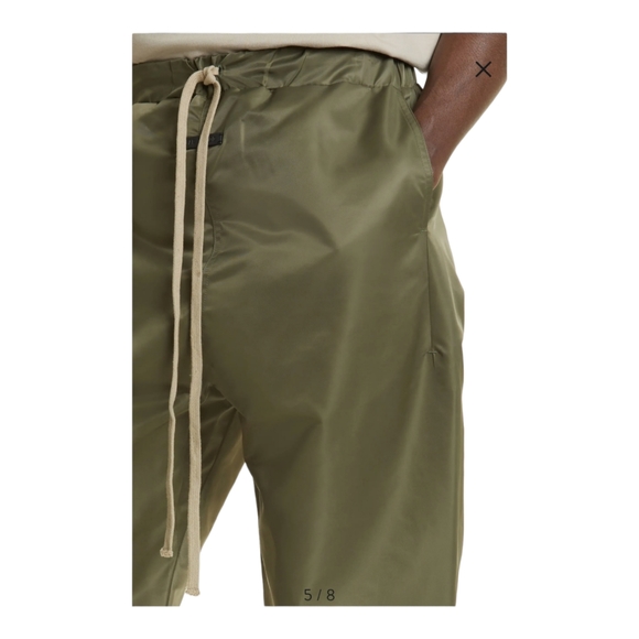 $895 Fear of God Eternal Collection Nylon Twill Pants Olive | US Size Medium NWT - Picture 6 of 6